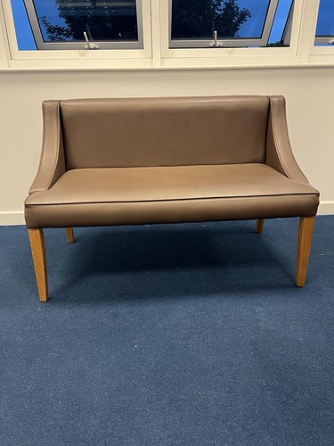 Brown leather sofa for home - brown,