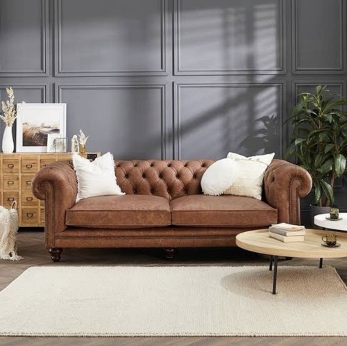 Chesterfield brown leather - chesterfield,