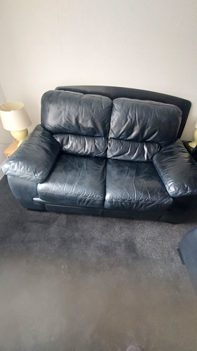 Reids leather seater sofa - seater,