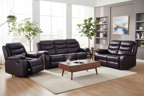 Roma brown leather recliner - recliner, 3