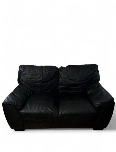 Black real leather - black,