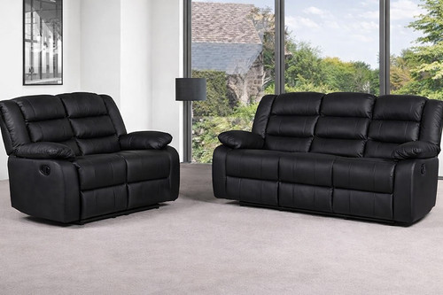 Roma leather recliner sofa - recliner,