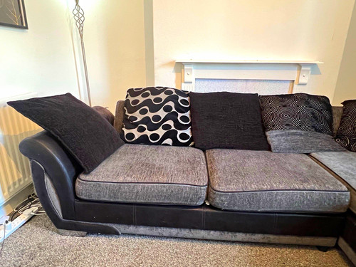 Grey black corner sofa - corner,