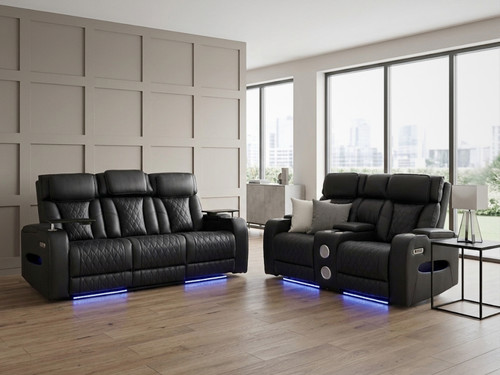 Black leather electric - black,
