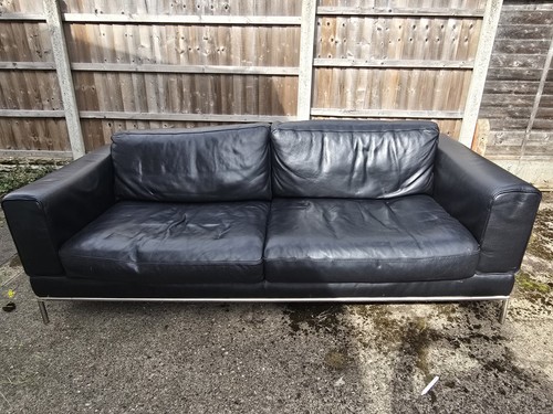 Ikea arild seater sofa black - 3,