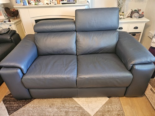 2x2 seater navy leather - 2x2,
