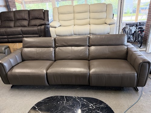 Leather seater sofa with - sofa,