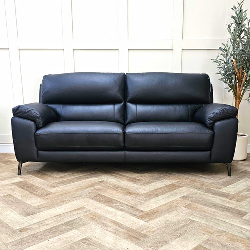 Lesta black leather - black, 3
