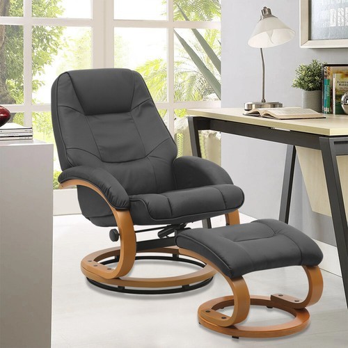 Faux leather recliner - faux, chair