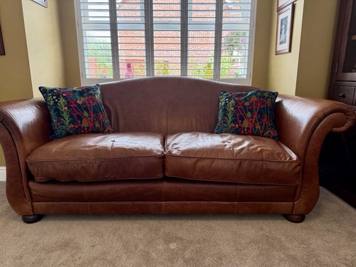 Laura ashley leather sofa with - laura,
